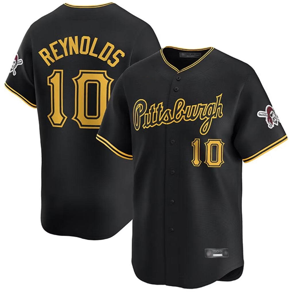 Pouc P.Pirates #10 Bryan Reynolds Player Black Alt Home Limited Stitched Jerseys