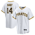 Pouc P.Pirates #14 Joey Bart Player White Home Game Stitched Jerseys