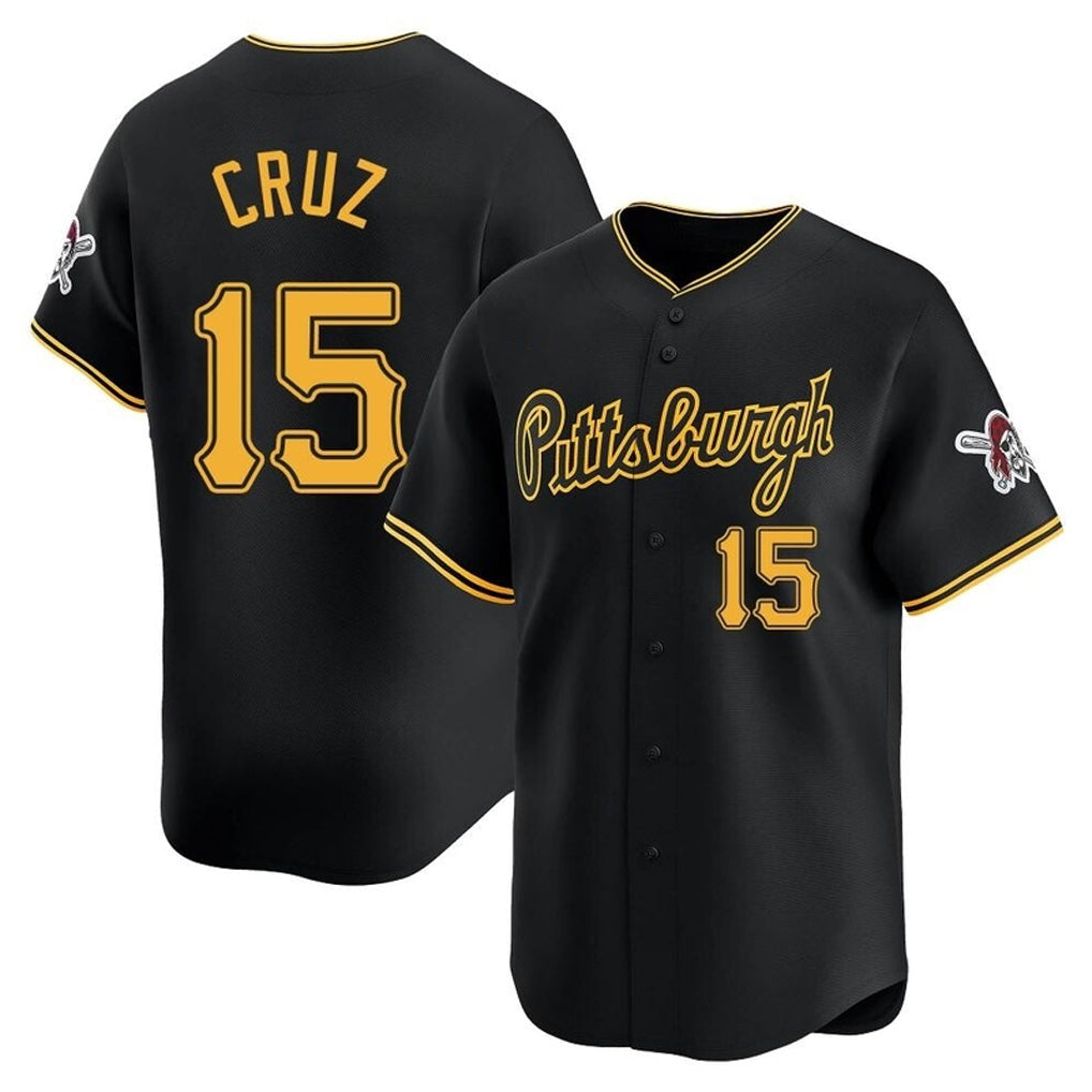 Pouc P.Pirates #15 Oneil Cruz Player Black Home Limited Stitched Jerseys
