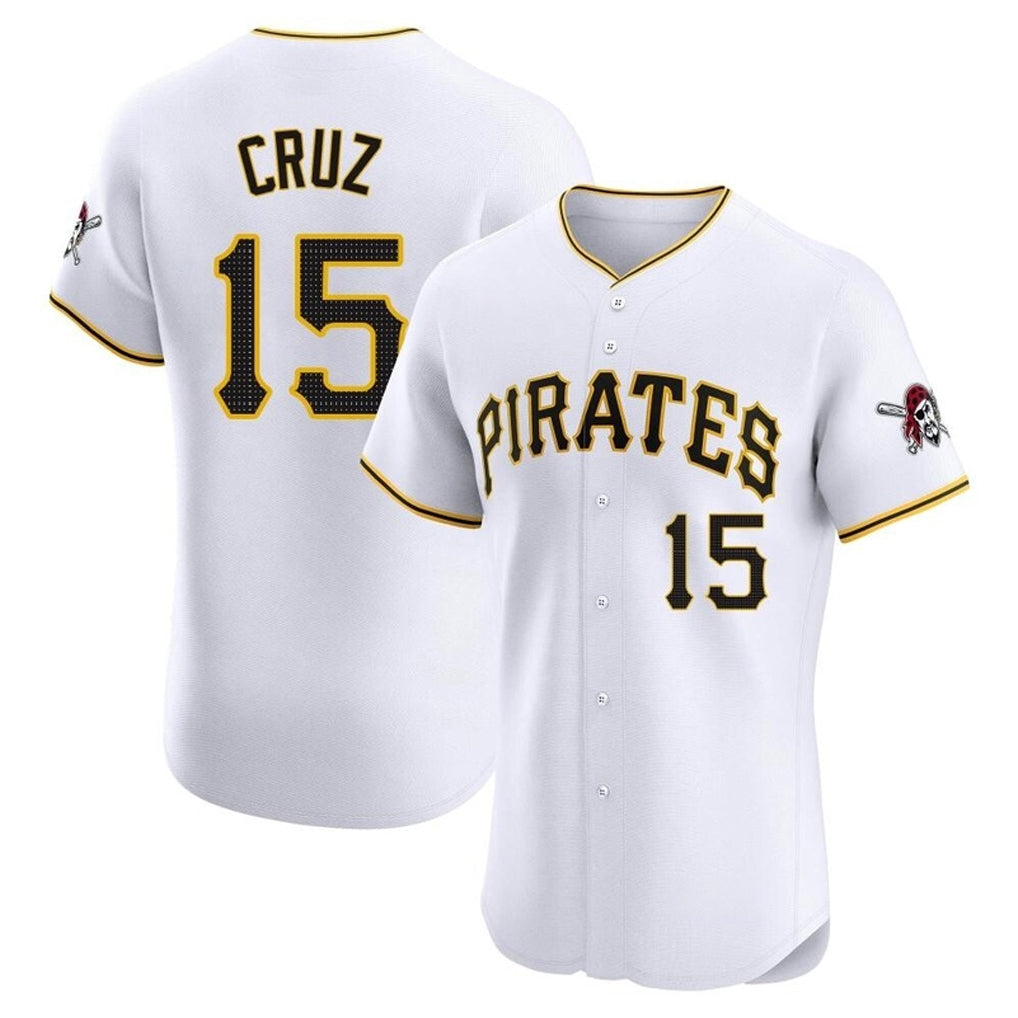 Pouc P.Pirates #15 Oneil Cruz Player White Home Limited Elite Stitched Jerseys