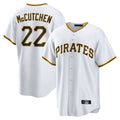Pouc P.Pirates #22 Andrew McCutchen Player White Home Game Stitched Jerseys