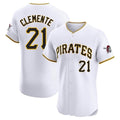 Pouc P.Pirates #21 Roberto Clemente Player White Home Limited Elite Stitched Jerseys