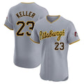 Pouc P.Pirates #23 Mitch Keller Player Gray Road Home Limited Elite Stitched Jerseys
