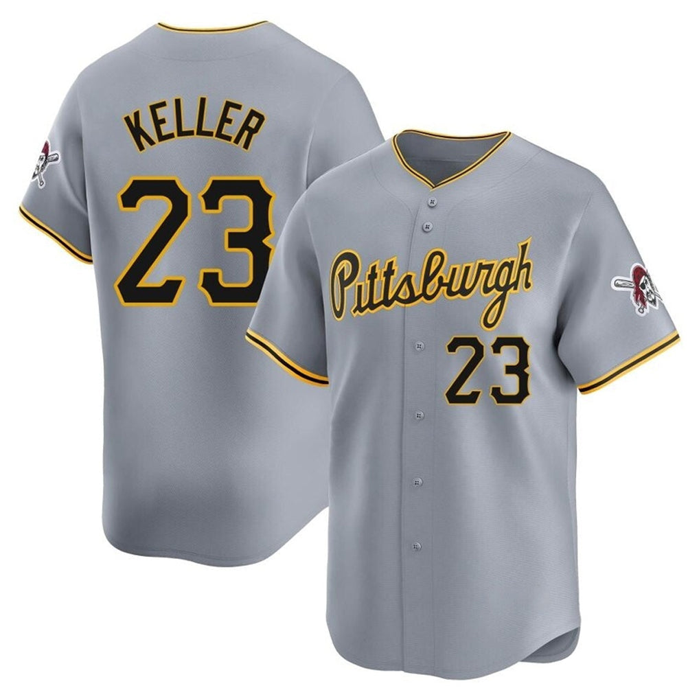 Pouc P.Pirates #23 Mitch Keller Player Gray Road Home Limited Stitched Jerseys