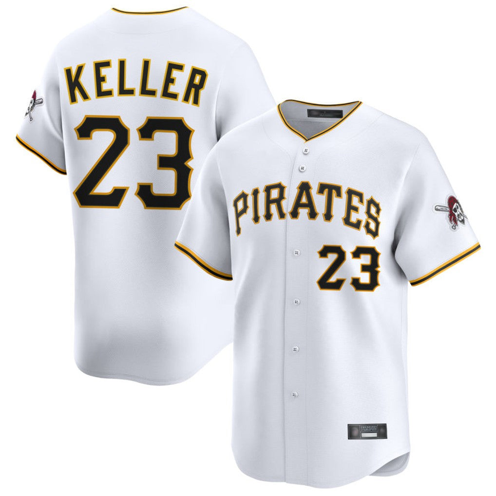 Pouc P.Pirates #23 Mitch Keller Player White Home Limited Stitched Jerseys