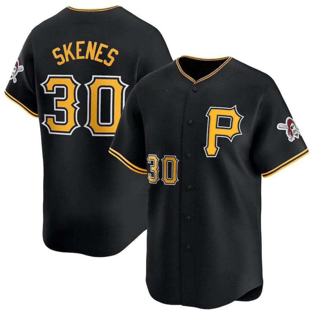 Pouc P.Pirates #30 Paul Skenes Player Black Alt Limited Home Stitched Jerseys