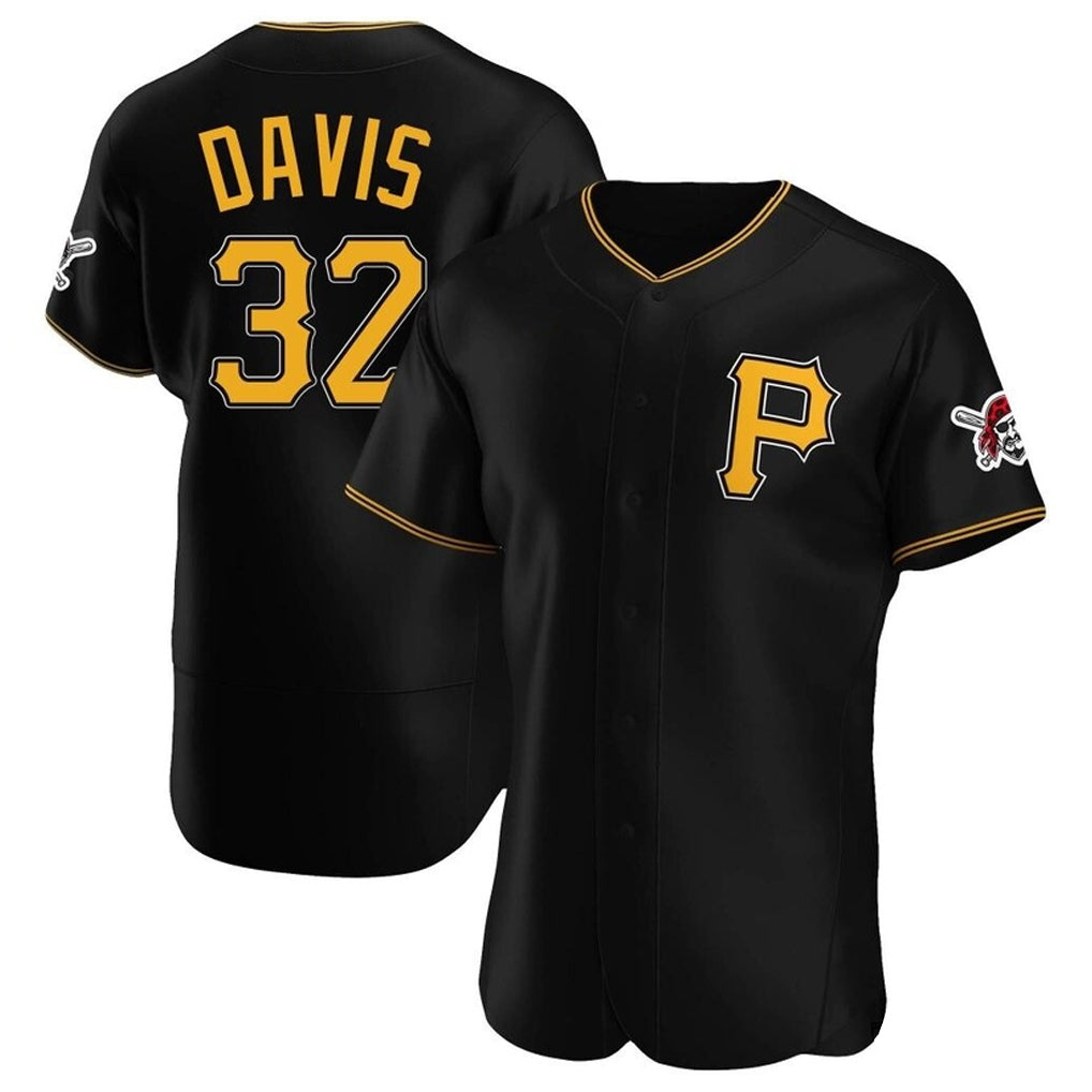 Pouc P.Pirates #32 Henry Davis Player Black Alternate 2025 Home Limited Elite Stitched Jerseys