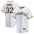 Pouc P.Pirates #32 Henry Davis Player White Home Game Stitched Jerseys