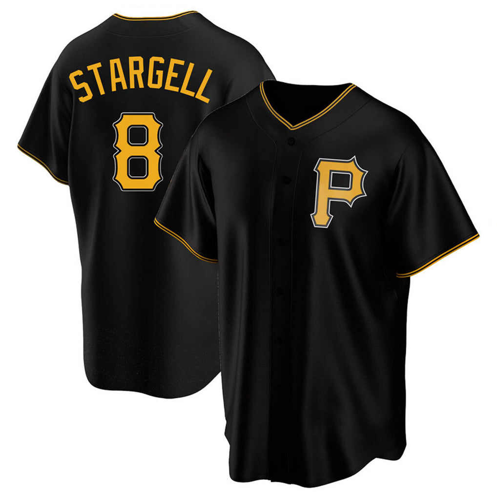 Pouc P.Pirates #8 Willie Stargell Player Black Alternate 2025 Home Game Stitched Jerseys