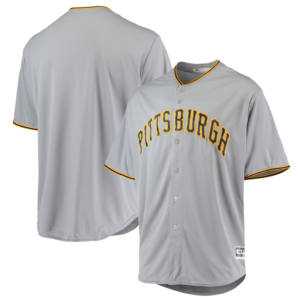 Pouc P.Pirates Blank Player Gray Road Home Game Stitched Jerseys