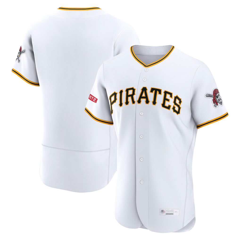 Pouc P.Pirates Blank Player White Home Limited Elite Stitched Jerseys