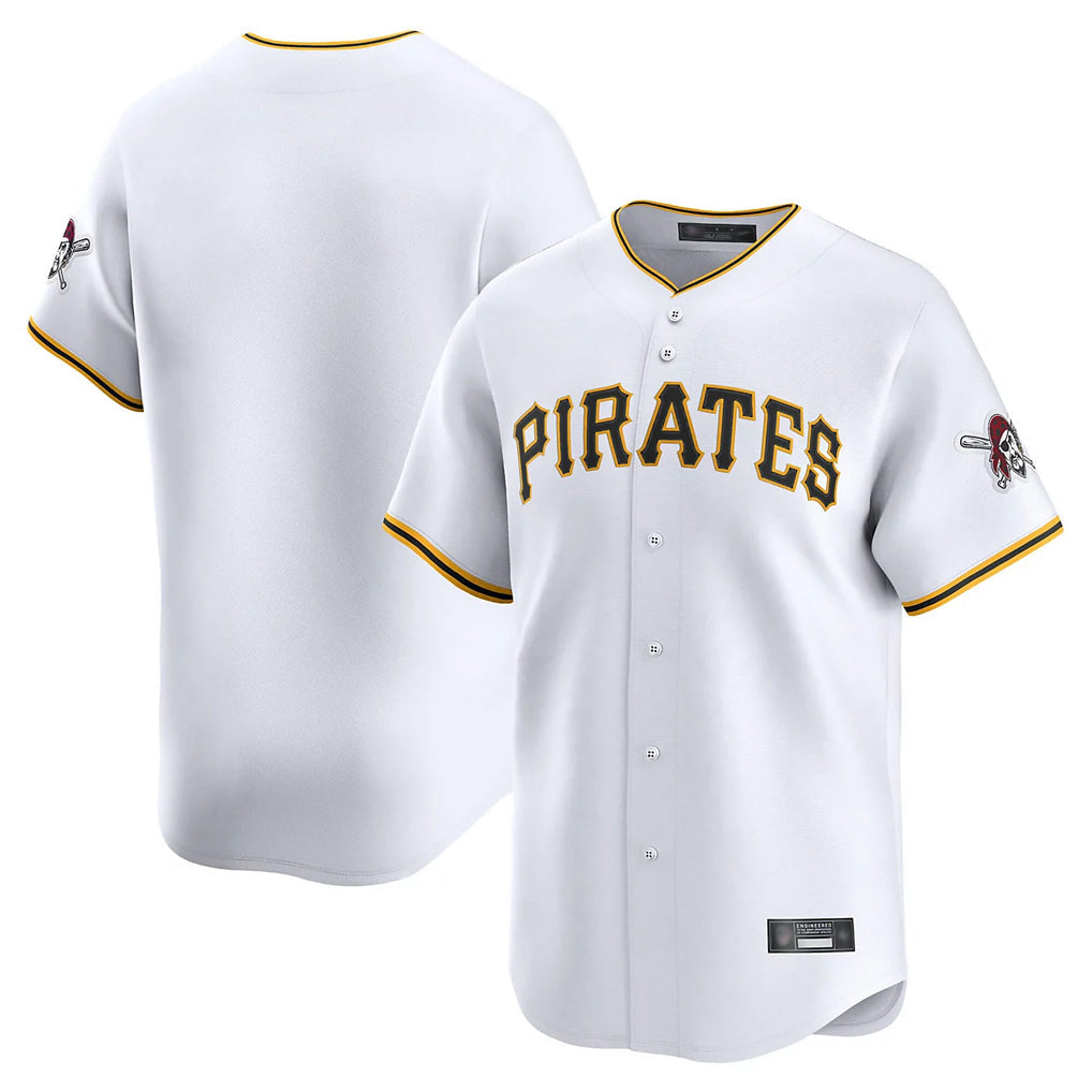 Pouc P.Pirates Blank Player White Home Limited Stitched Jerseys