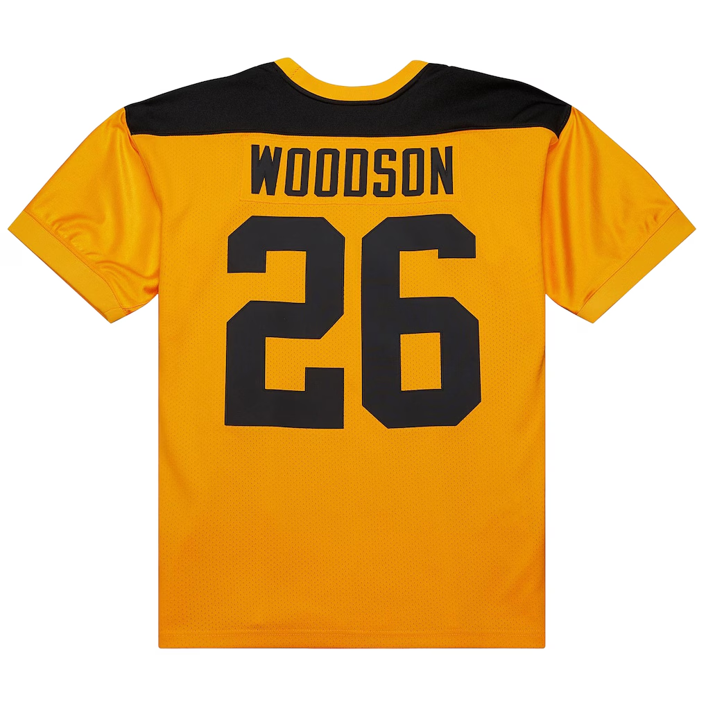 Pouc P.Steelers 1994 #26 Rod Woodson Mitchell & Ness Gold Authentic Throwback Retired Player Stitched Puhic Jersey
