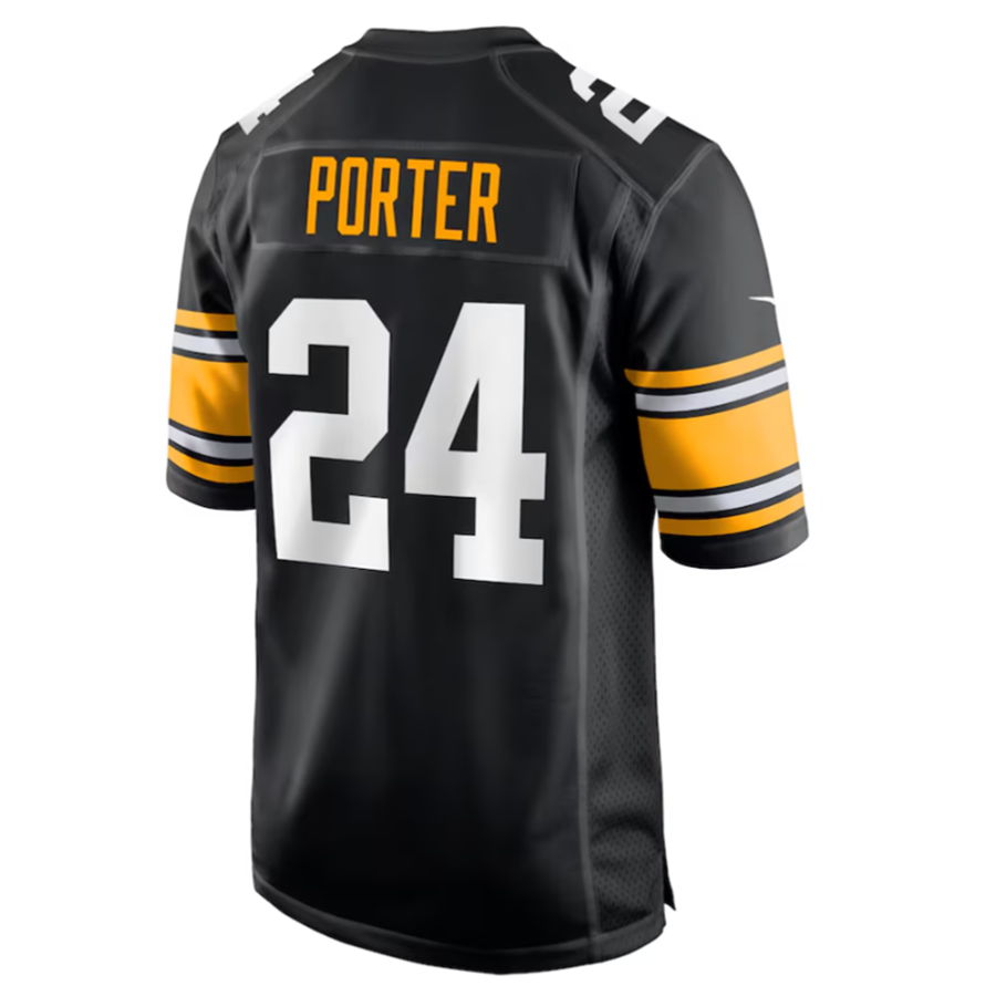 Pouc P.Steelers #24 Joey Porter Jr. Black Alternate Game American Stitched Jersey