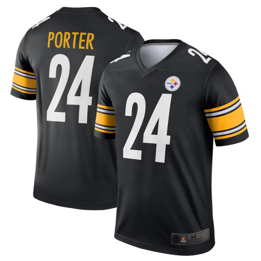 Pouc P.Steelers #24 Joey Porter Jr. Black Legend American Stitched Jerseys