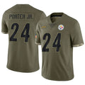 Pouc P.Steelers #24 Joey Porter Jr. Player Salute To Service Limited Olive Stitched Jerseys