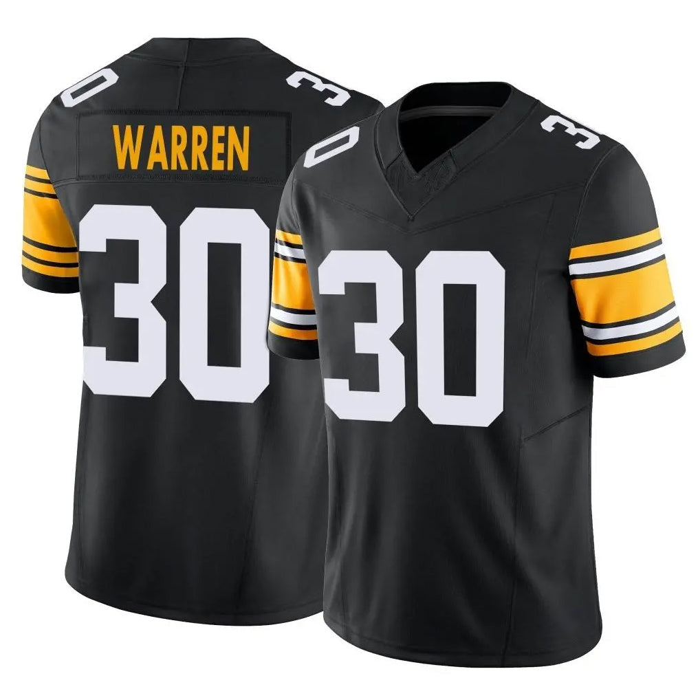 Pouc P.Steelers #30 Jaylen Warren Player Black Limited Alternate Vapor F.U.S.E. Home Game Stitched Jerseys