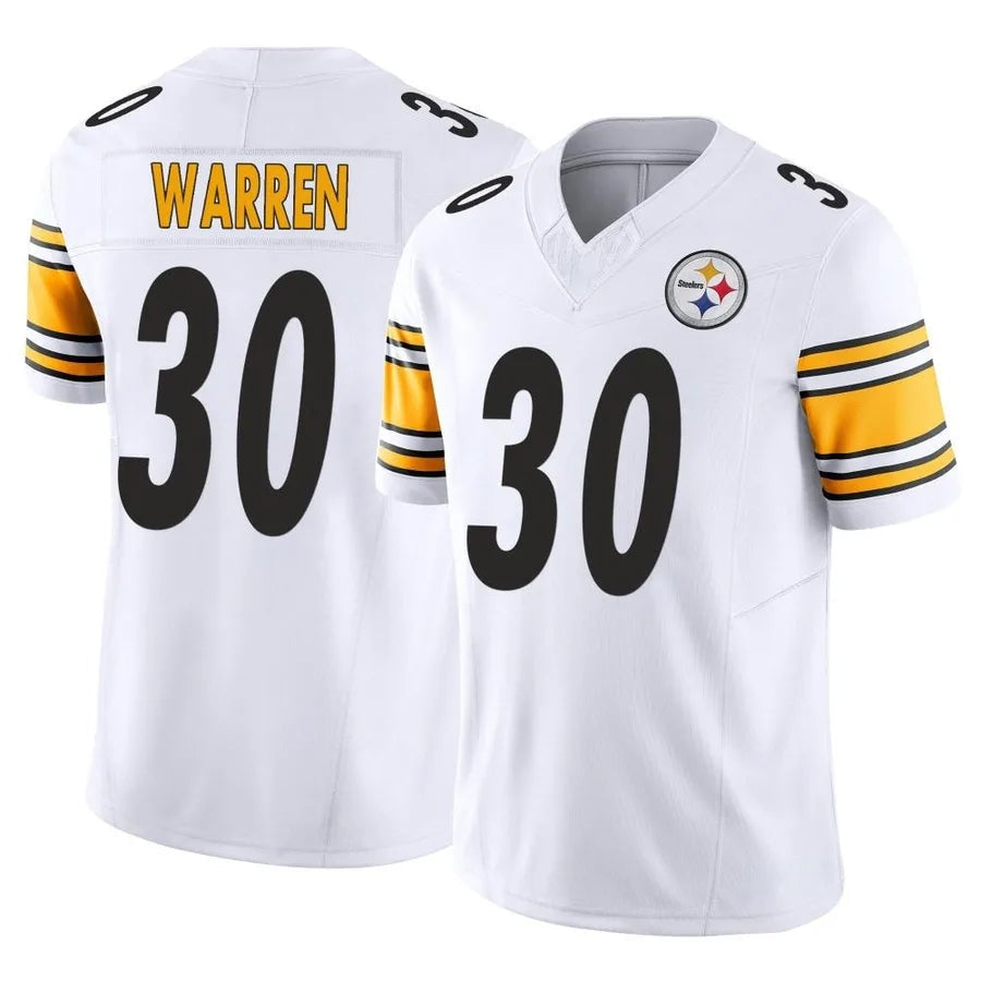 Pouc P.Steelers #30 Jaylen Warren Player White Vapor F.U.S.E. Limited Stitched Jerseys