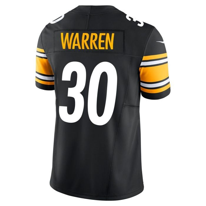 Pouc P.Steelers #30 Jaylen Warren Vapor F.U.S.E Limited Home Stitched Jerseys