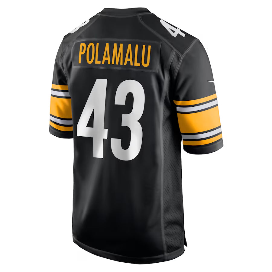 Pouc P.Steelers #43 Troy Polamalu Player Black Home Game Stitched Jerseys