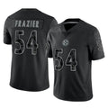Pouc P.Steelers #54 Zach Frazier Player Black Reflective Limited Home Game Stitched Jerseys