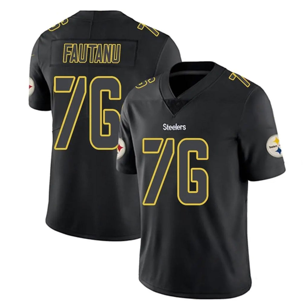 Pouc P.Steelers #76 Troy Fautanu Player Black Impact Limited Home Game Stitched Jerseys