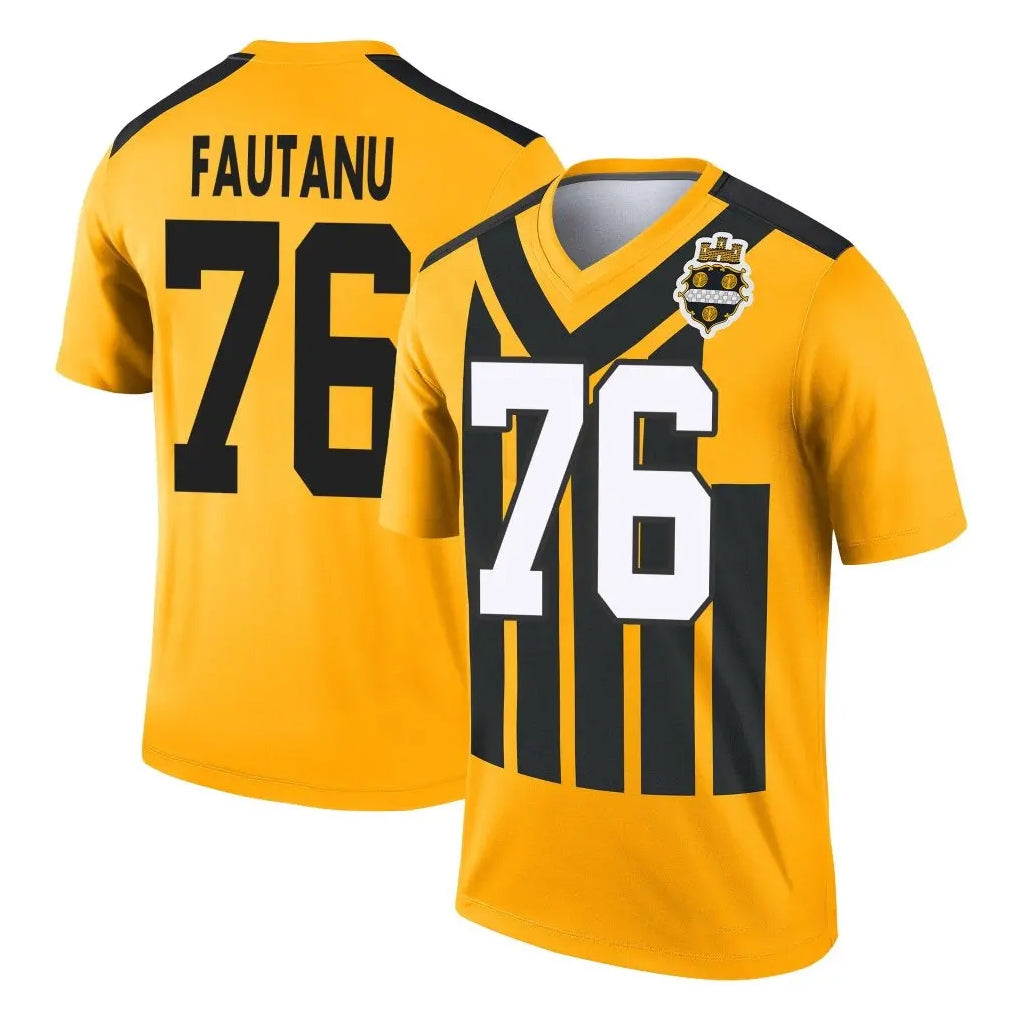 Pouc P.Steelers #76 Troy Fautanu Player Gold Legend Limited 1933 Throwback Performance Home Game Stitched Jerseys