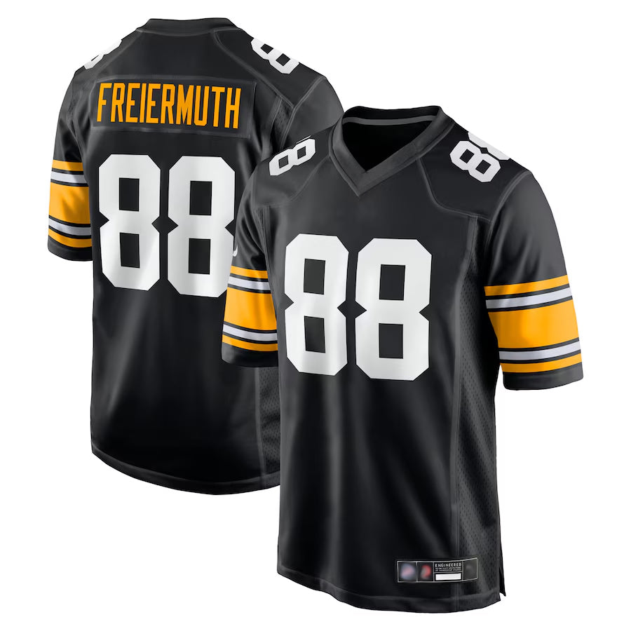 PoucP.Steelers #88 Pat Freiermuth Player Black Alternate Game Stitched Jerseys