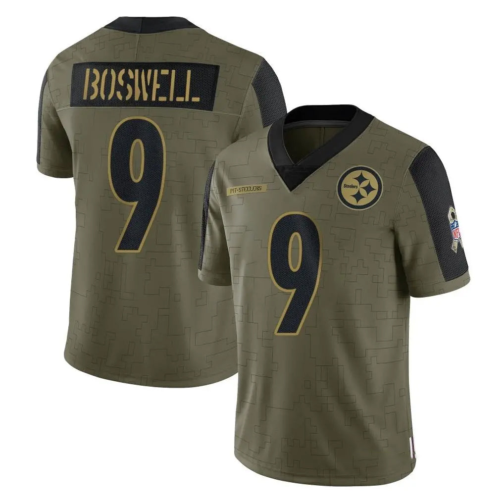 Pouc P.Steelers #9 Chris Boswell Player Olive Salute To Service Limited Game Stitched Jerseys