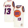 Pouc P.Sunss #13 Steve Nash Mitchell & Ness Cream Chainstitch Swingman Jerseys