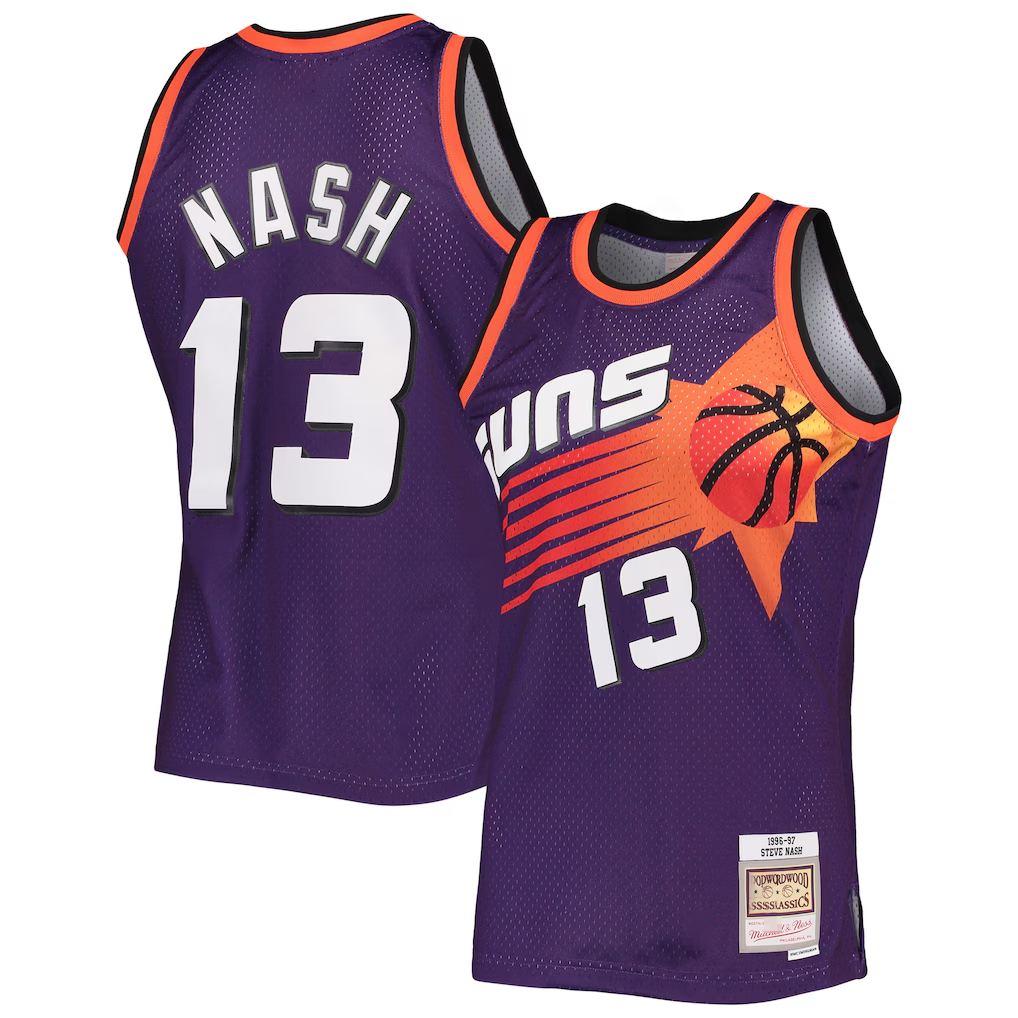 Pouc P.Sunss #13 Steve Nash Mitchell & Ness Purple 1996-1997 Hardwood Classics Swingman Jerseys