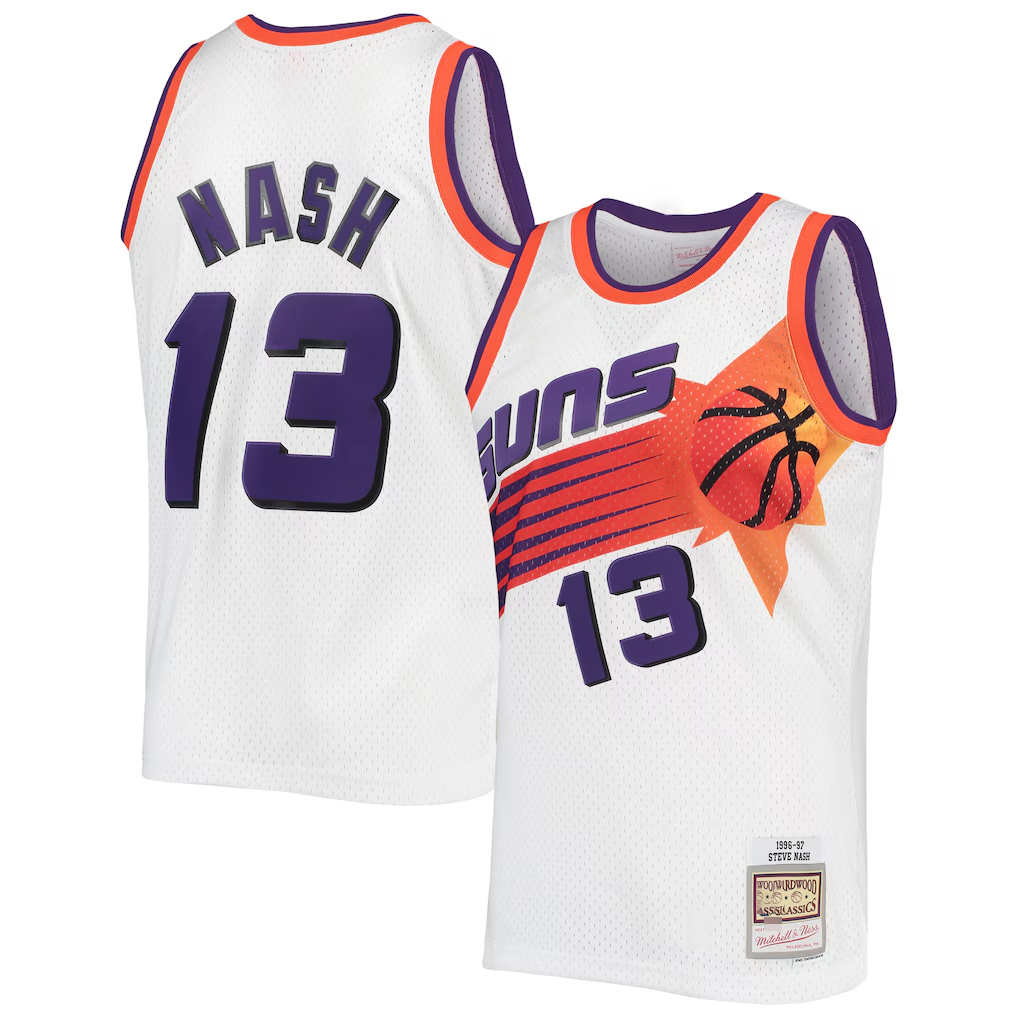 Pouc P.Sunss #13 Steve Nash Mitchell & Ness White 1996-1997 Hardwood Classics Swingman Jerseys