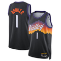 Pouc P.Sunss #1 Devin Booker Black 2025-2026 Swingman Jerseys - City Edition