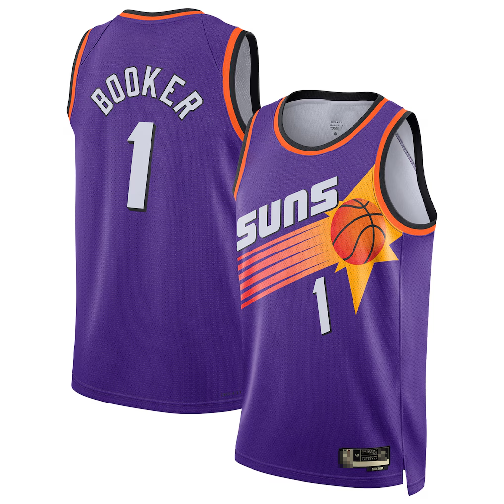 Pouc P.Sunss #1 Devin Booker Purple Swingman Jerseys - Classic Edition