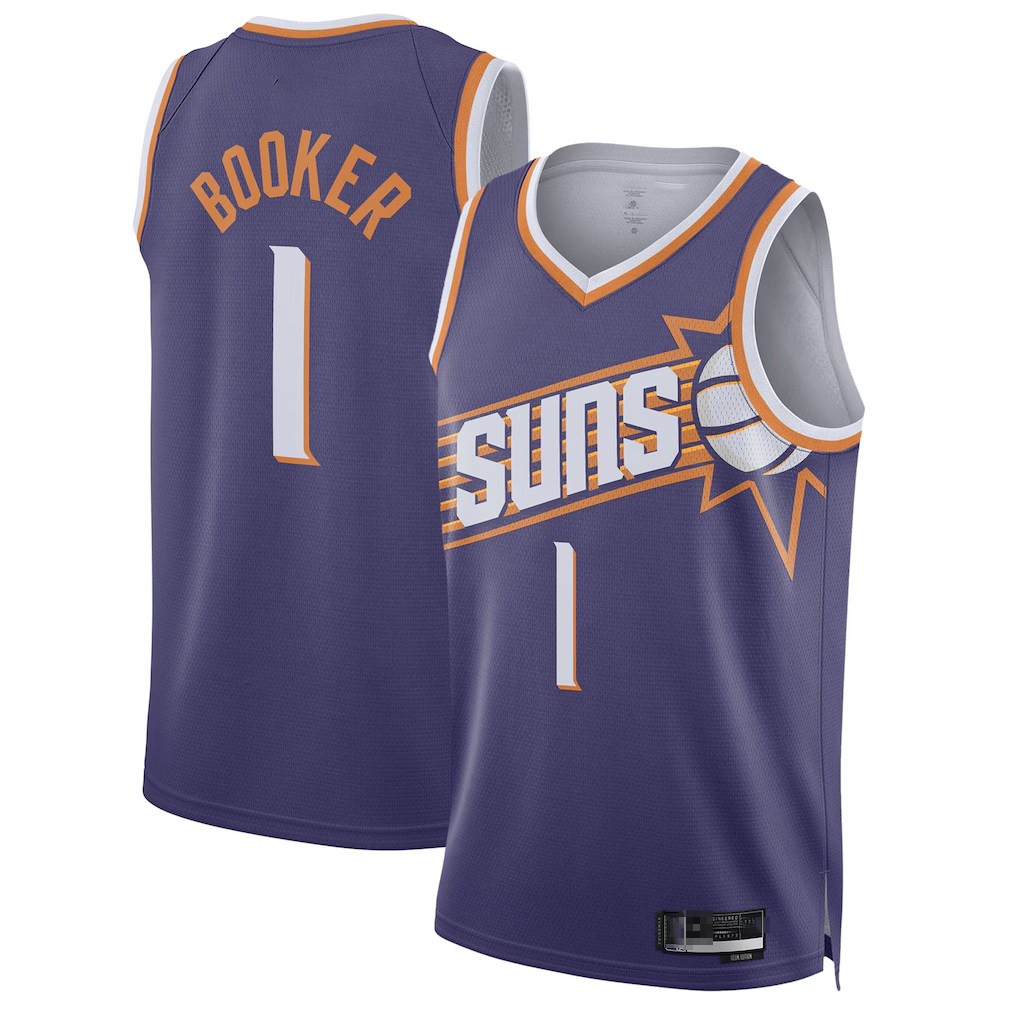 Pouc P.Sunss #1 Devin Booker Purple Swingman Jerseys - Icon Edition