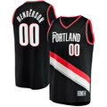 Pouc PT.Blazers #00 Scoot Henderson Fanatics Black Fast Break Replica Jerseys - Icon Edition