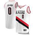 Pouc PT.Blazers #0 Damian Lillard Fanatics White Fast Break Replica Jerseys - Association Edition