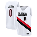 Pouc PT.Blazers #0 Damian Lillard Fanatics White Fast Break Replica Player Jerseys - Association Edition