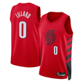 Pouc PT.Blazers #0 Damian Lillard White Swingman Jerseys - Association Edition