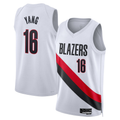 Pouc PT.Blazers #16 Yang Hansen White Swingman Jerseys - Association Edition