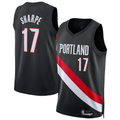 Pouc PT.Blazers #17 Shaedon Sharpe Black Swingman Jerseys - Icon Edition