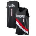 Pouc PT.Blazers #1 Ja Morant Black Swingman Jerseys - Icon Edition