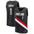 Pouc PT.Blazers #1 Ja Morant Fanatics Black Fast Break Jerseys - Icon Edition