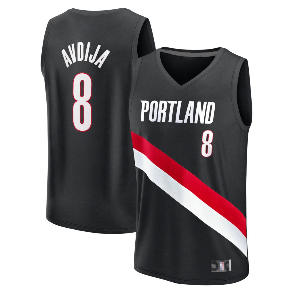 Pouc PT.Blazers #8 Deni Avdija Fanatics Black Fast Break Replica Jerseys - Icon Edition