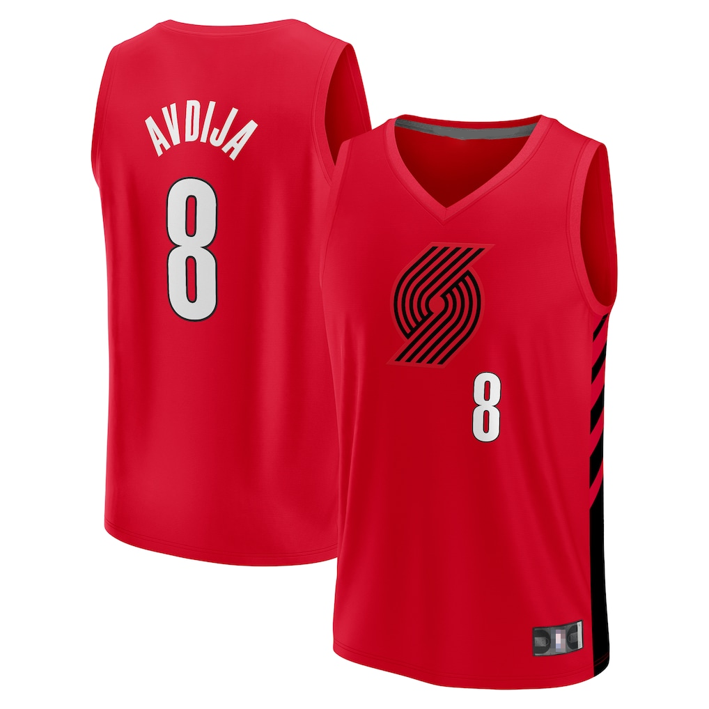 Pouc PT.Blazers #8 Deni Avdija Fanatics Red Fast Break Player Jerseys - Statement Edition