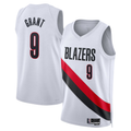 Pouc PT.Blazers #9 Jerami Grant White Swingman Jerseys - Association Edition
