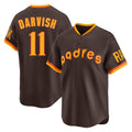 Pouc S.Diego Padres #11 Yu Darvish Player Brown Home Cooperstown Collection Replica Game Stitched Jerseys