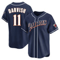 Pouc S.Diego Padres #11 Yu Darvish Player Navy Cooperstown Collection Limited Home Stitched Jerseys