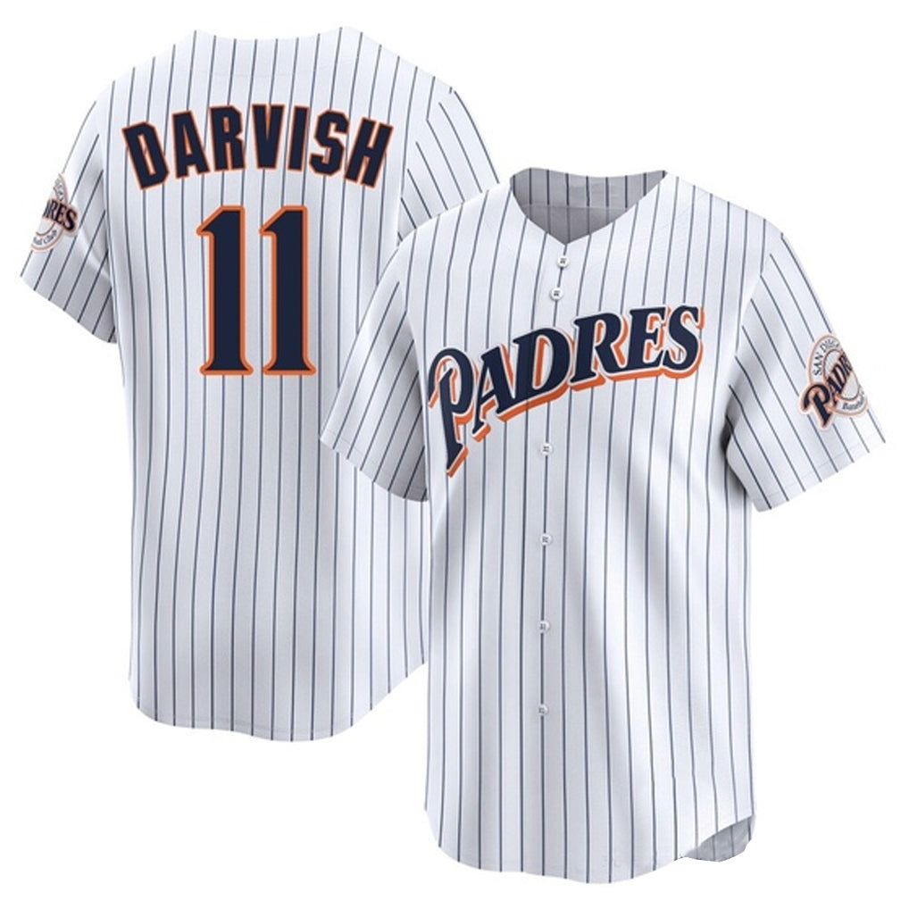 Pouc S.Diego Padres #11 Yu Darvish Player White Cooperstown Collection Limited Home Stitched Jerseys
