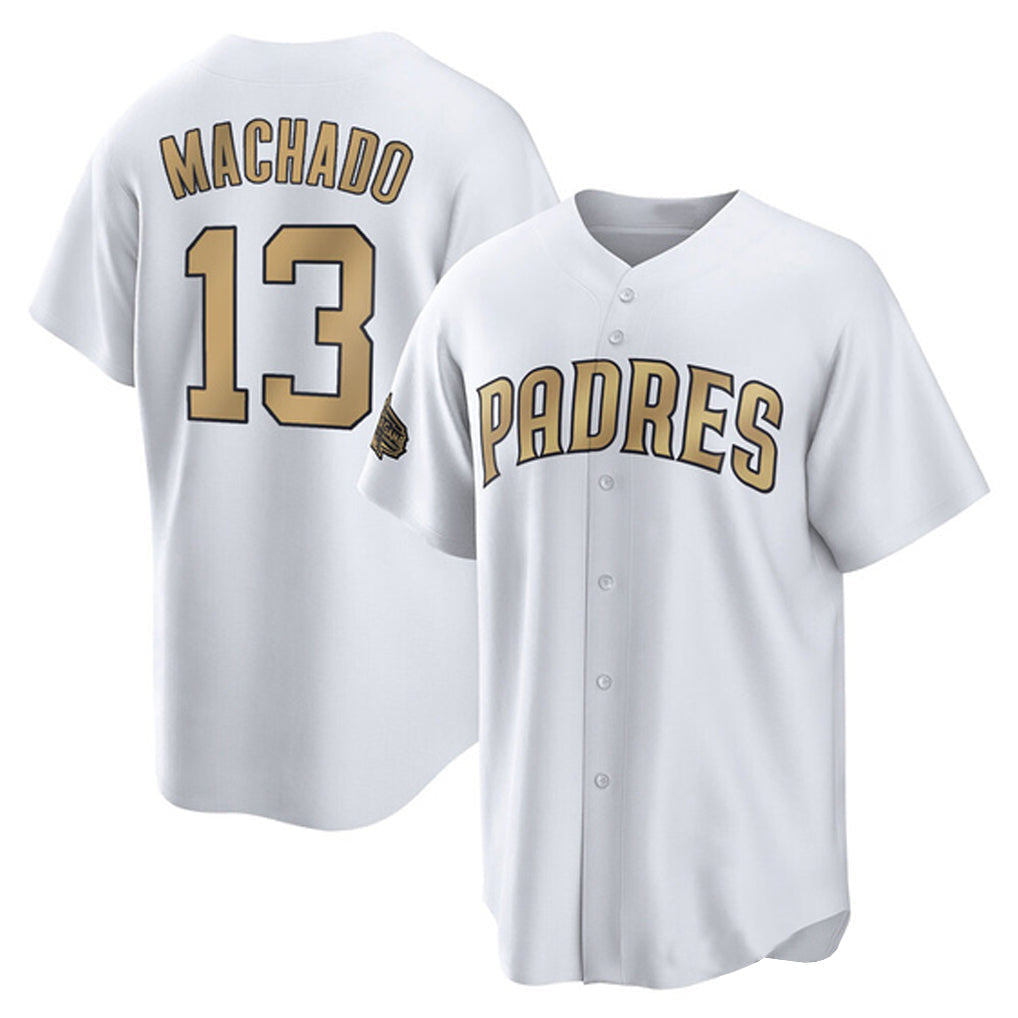 Pouc S.Diego Padres #13 Manny Machado Player White Replica All-Star Game Home Stitched Jerseys